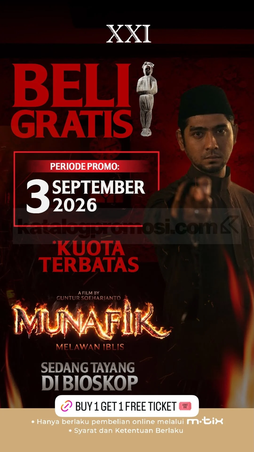 Promo XXI: Beli 1 Gratis 1 Tiket Munafik Melawan Iblis