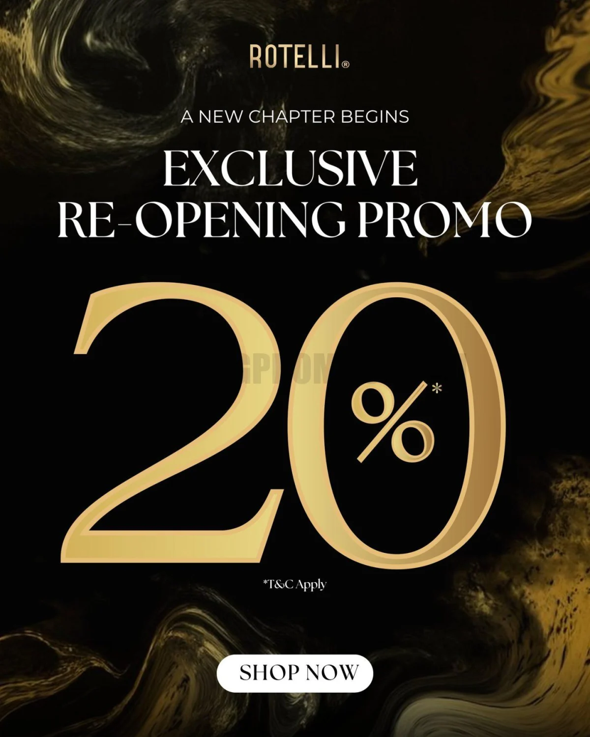 Rotelli Megamall Manado Buka dengan Diskon 20% Storewide