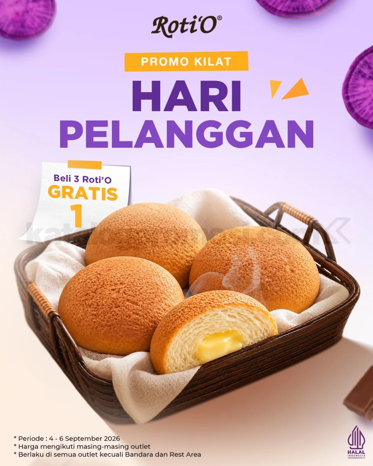 Roti'O: Beli 3 Gratis 1 Roti untuk Pelanggan Setia