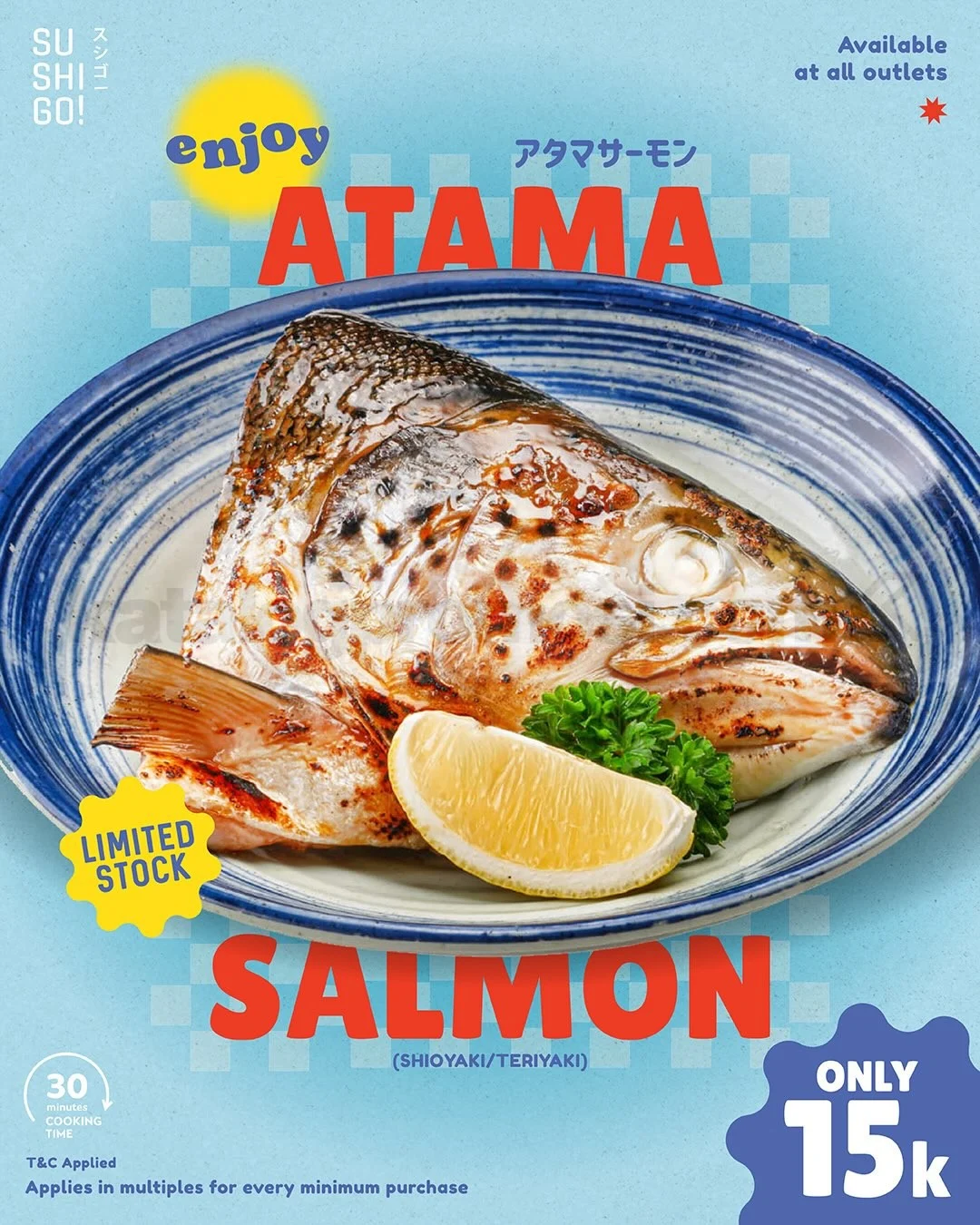 Sushi Go Tawarkan Atama Salmon Rp15 Ribu, Syarat & Ketentuan Berlaku
