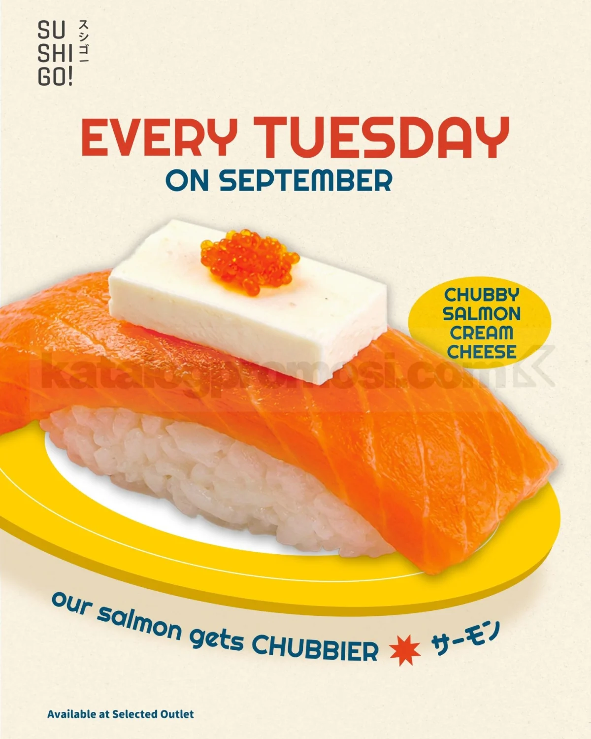 Sushi Go! Tawarkan Salmon Rp15rb Tiap Selasa September 2026