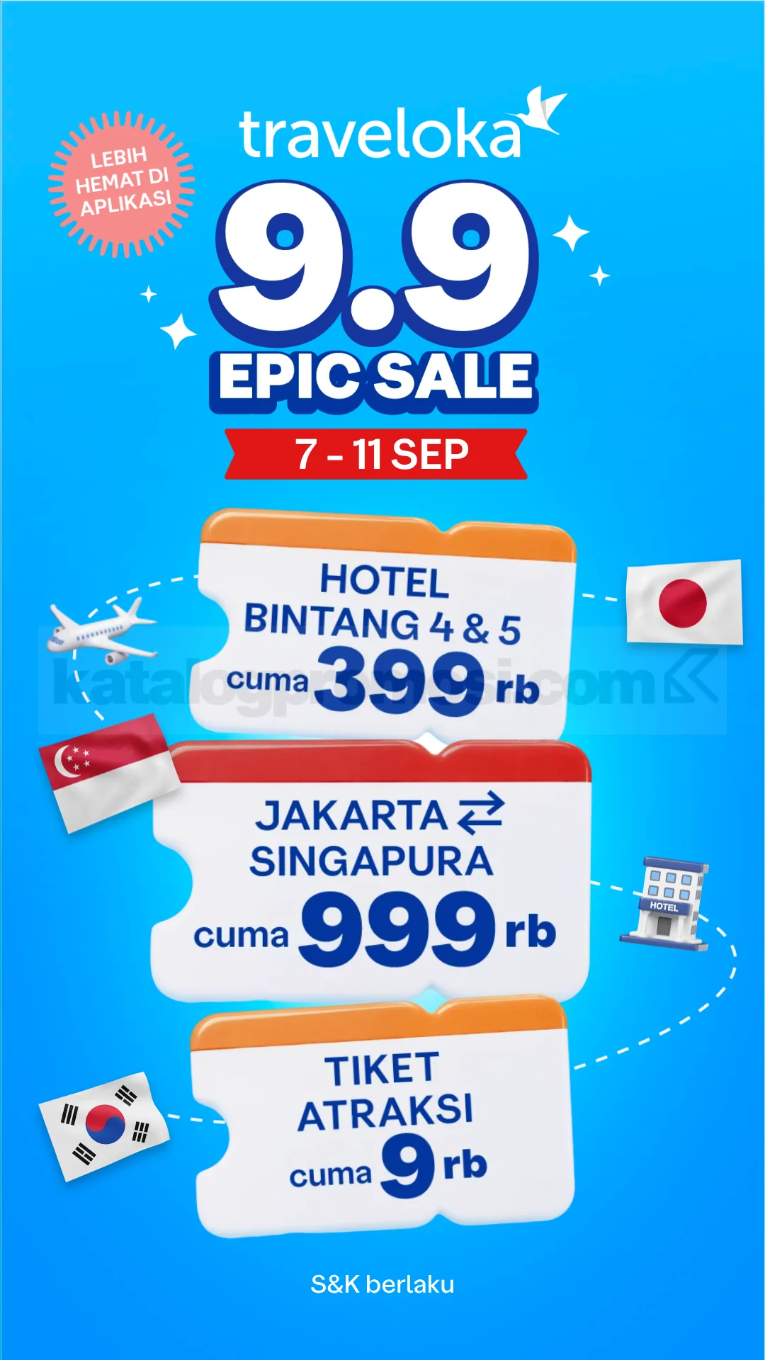 Traveloka 9.9 Epic Sale: Liburan Hemat Mulai Rp9 Ribu!