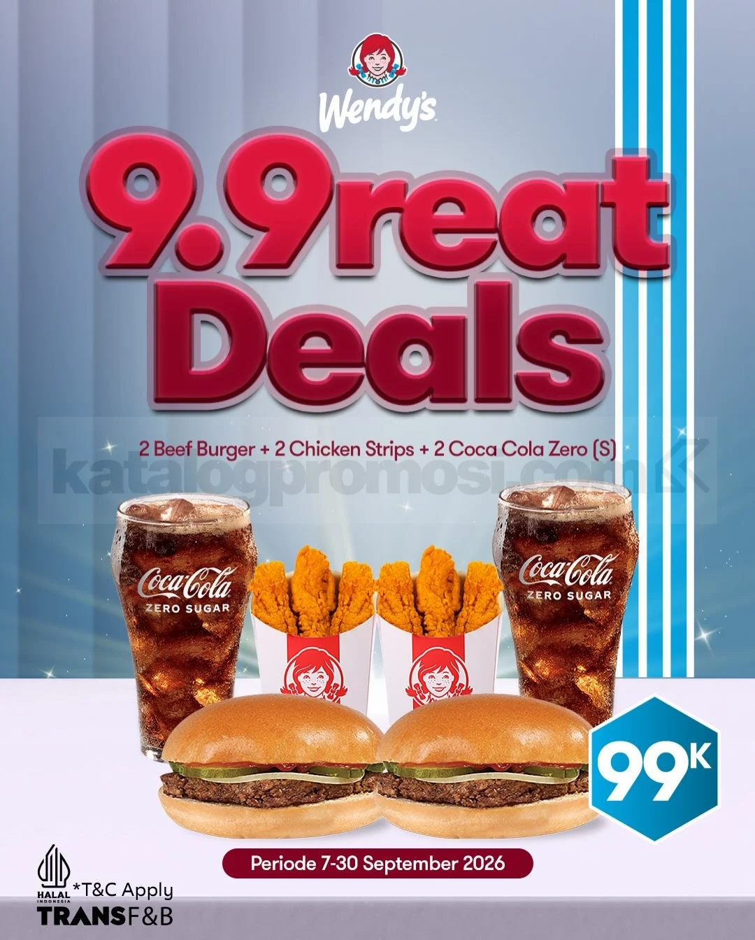 Wendy's Tawarkan Paket Hemat 9.9 Great Deals Rp99.000