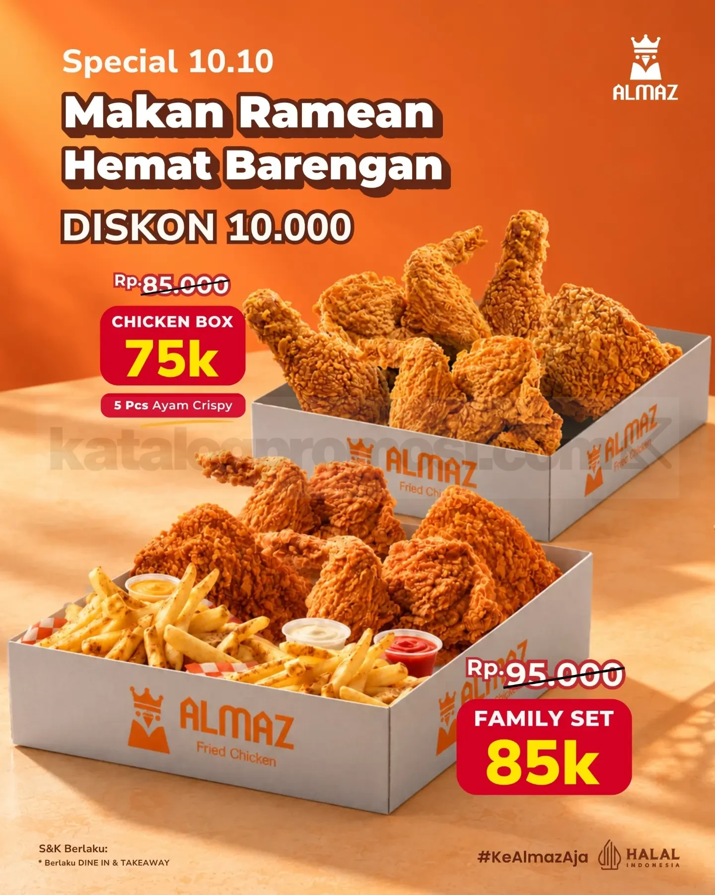 Almaz Fried Chicken: Promo 10.10 Spesial Chicken Box & Family Set!
