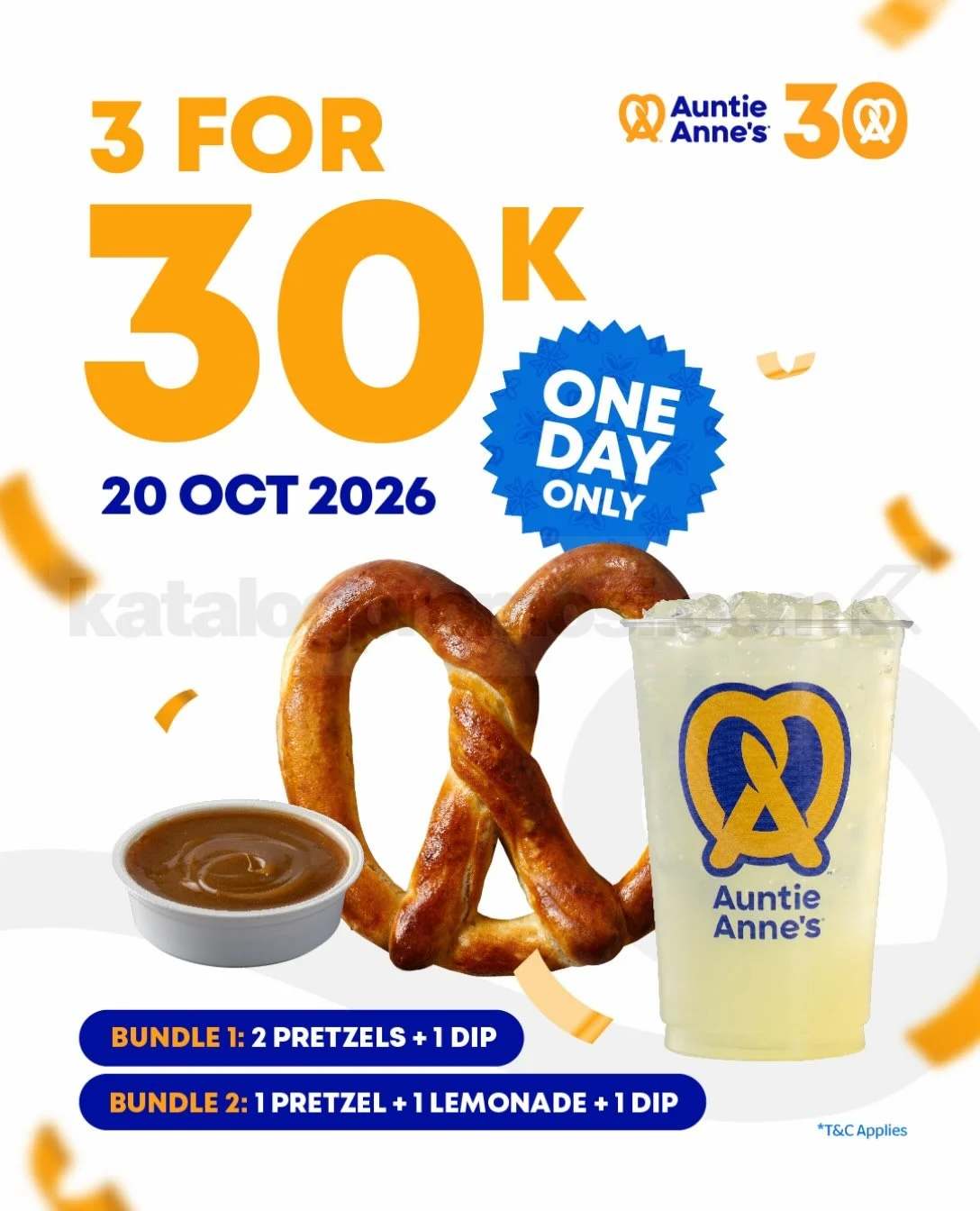Auntie Anne's: Rayakan Anniversary dengan 3 Pretzel Hanya Rp30.000
