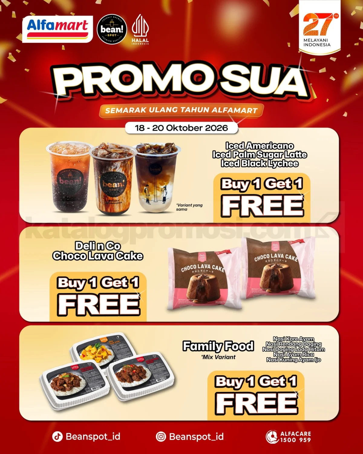 BeanSpot Rayakan Ultah Alfamart: Beli 1 Gratis 1 Hemat Abis!