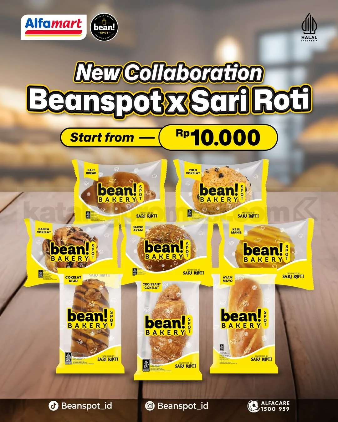 Beanspot x Sari Roti: 8 Roti Baru Mulai Rp10.000