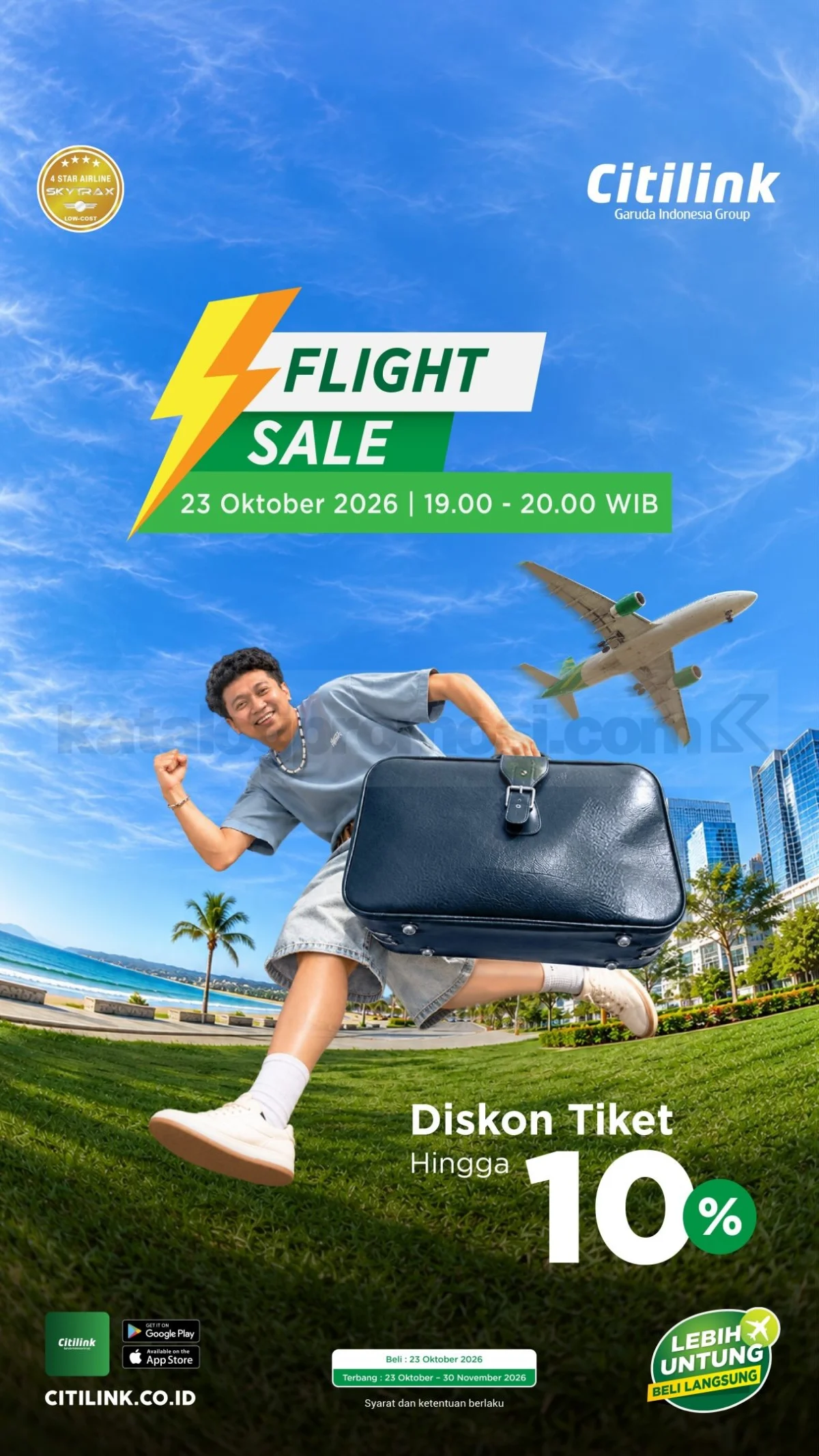 Citilink Flight Sale: Diskon 10% Tiket Pesawat Hanya 1 Jam!
