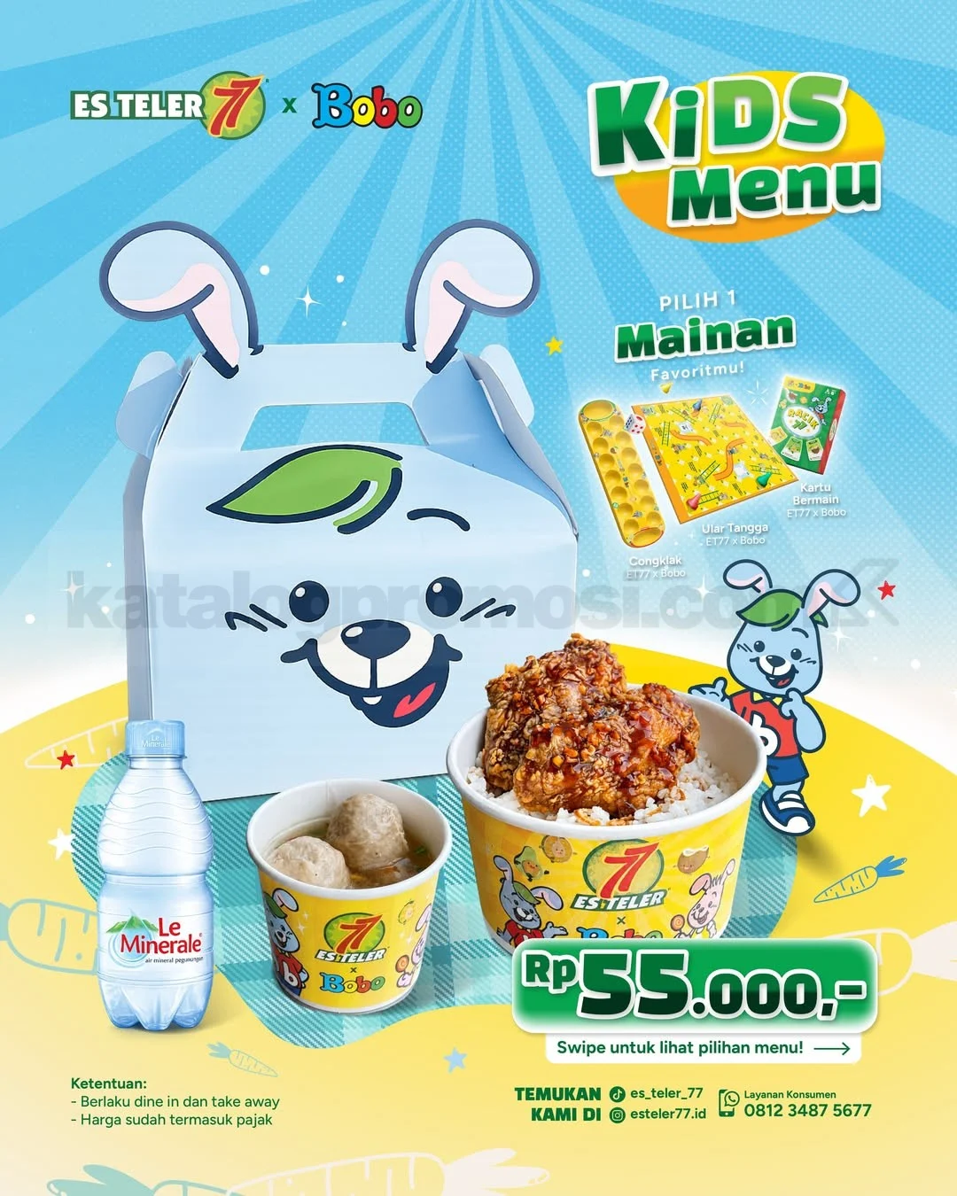 Es Teler 77 & Bobo Kids: Paket Hemat Rp55rb, Makan & Main Seru!