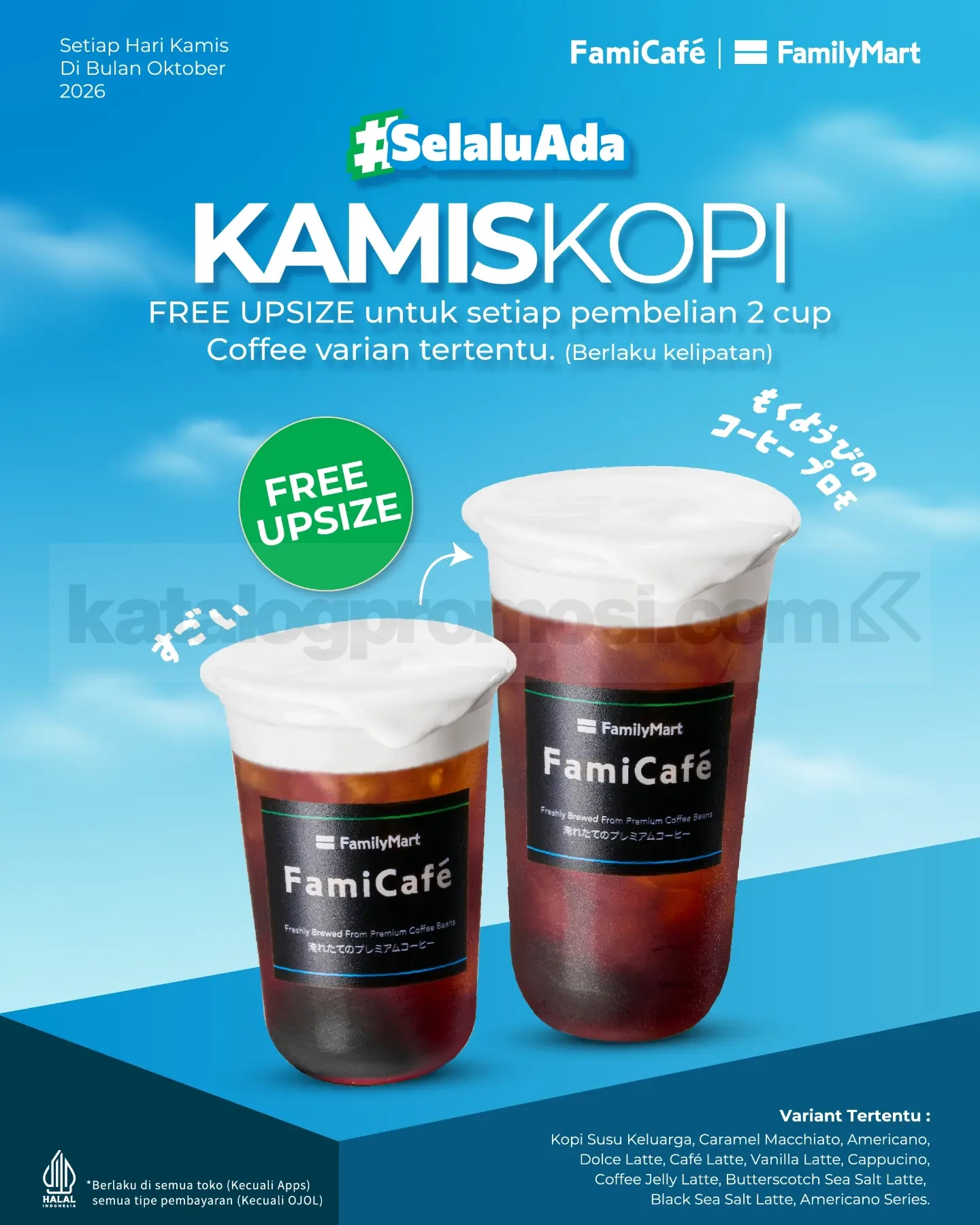 FamilyMart: Gratis Upsize Kopi Setiap Kamis Oktober 2026