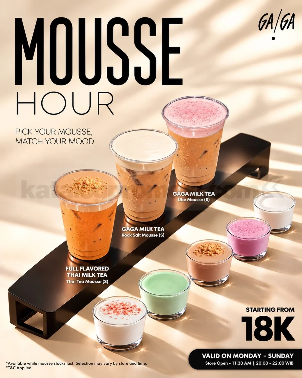 GAGA Milk Tea: Promo Mousse Spesial Rp18.000 Oktober 2026