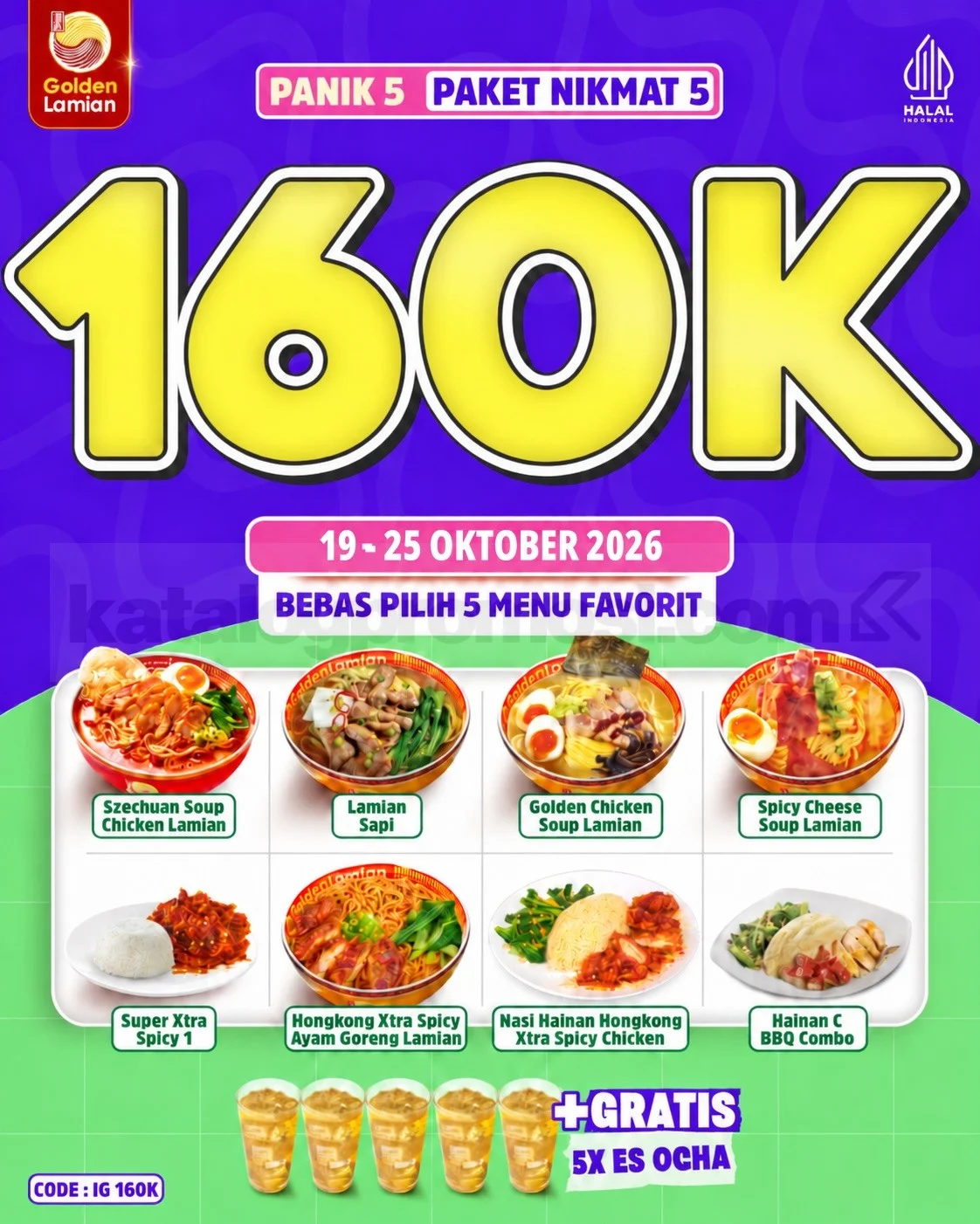 Golden Lamian PANIK: Paket Nikmat Mulai Rp35rb, 19-25 Okt 2026