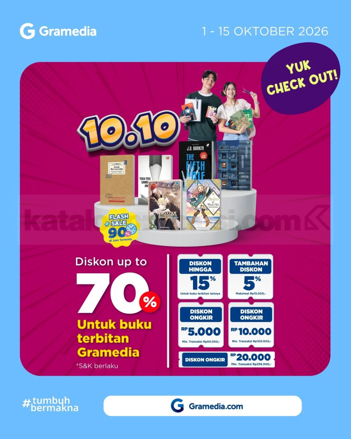 Gramedia 10.10: Diskon Buku Hingga 70% & Kejutan 56 Tahun