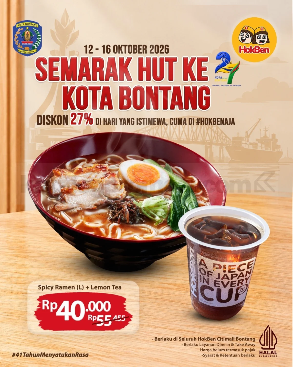 HokBen Bontang Rayakan HUT Kota dengan Promo Spesial Ramen
