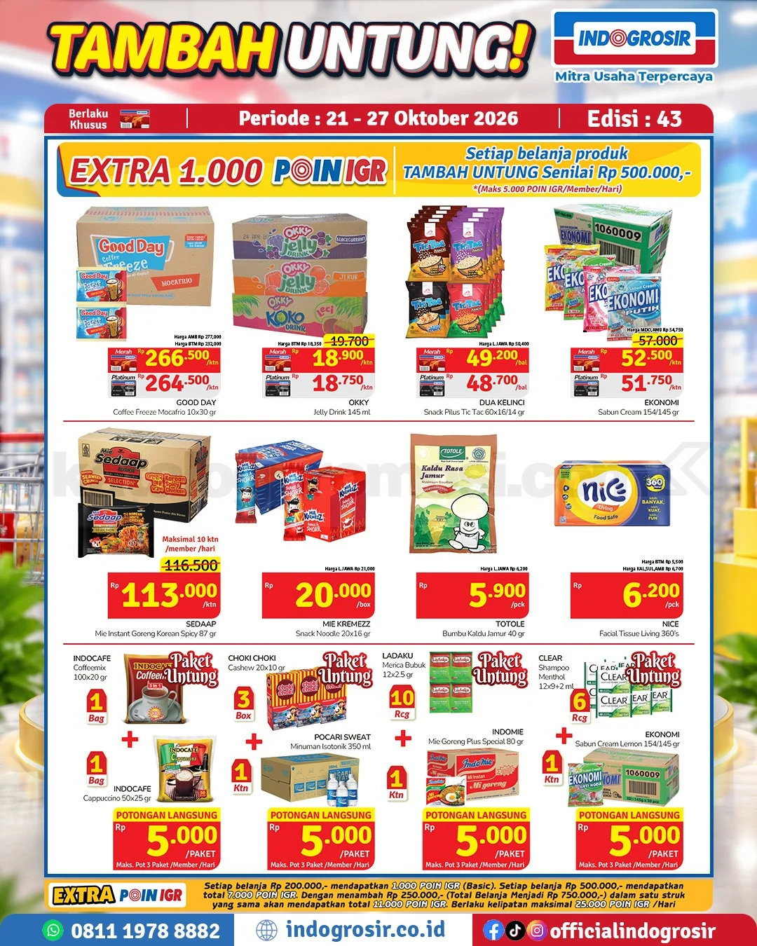 Indogrosir: Promo Tambah Untung 21-27 Okt 2026