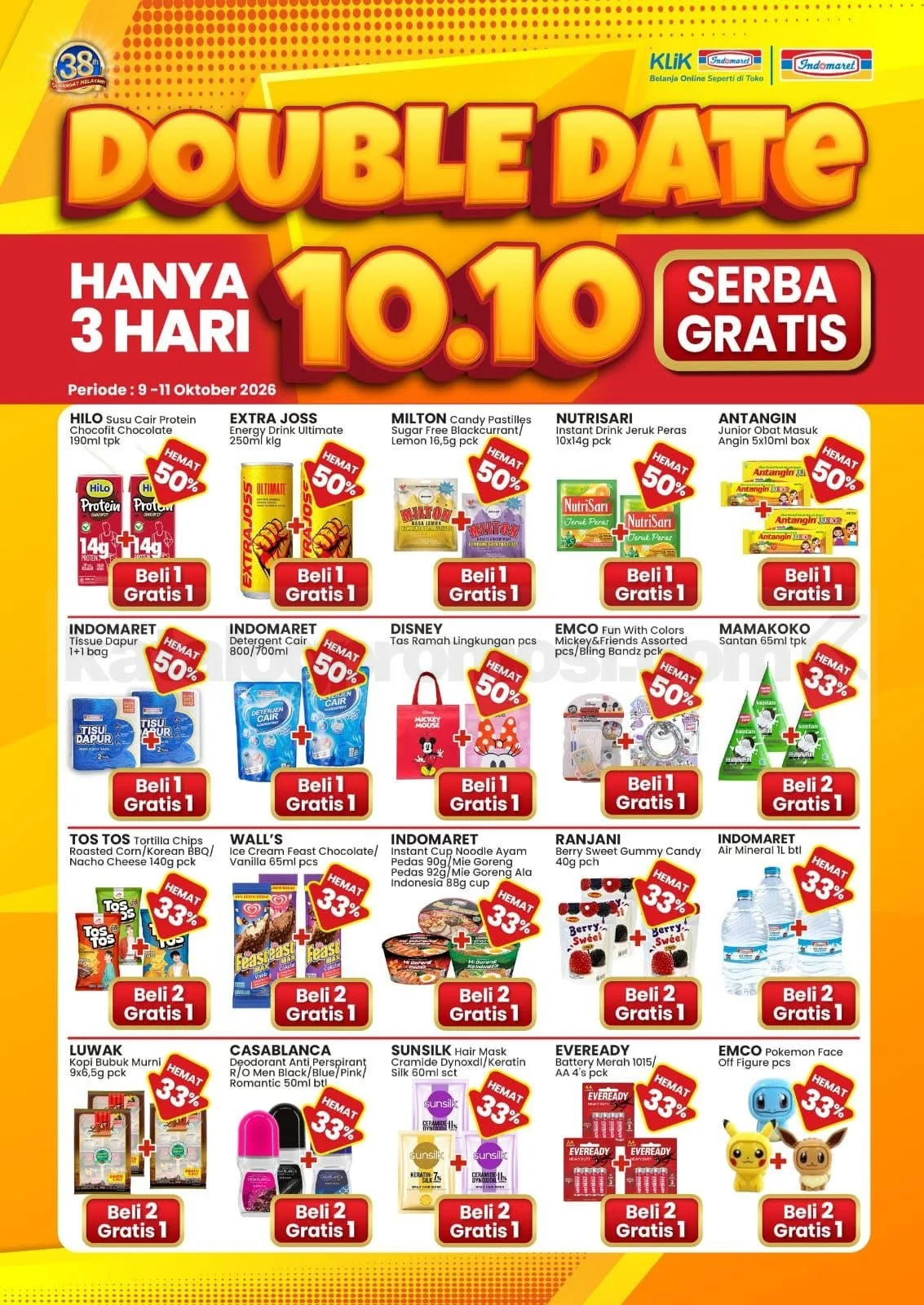 Indomaret 10.10: Beli 1 Gratis 1 Selama 3 Hari!
