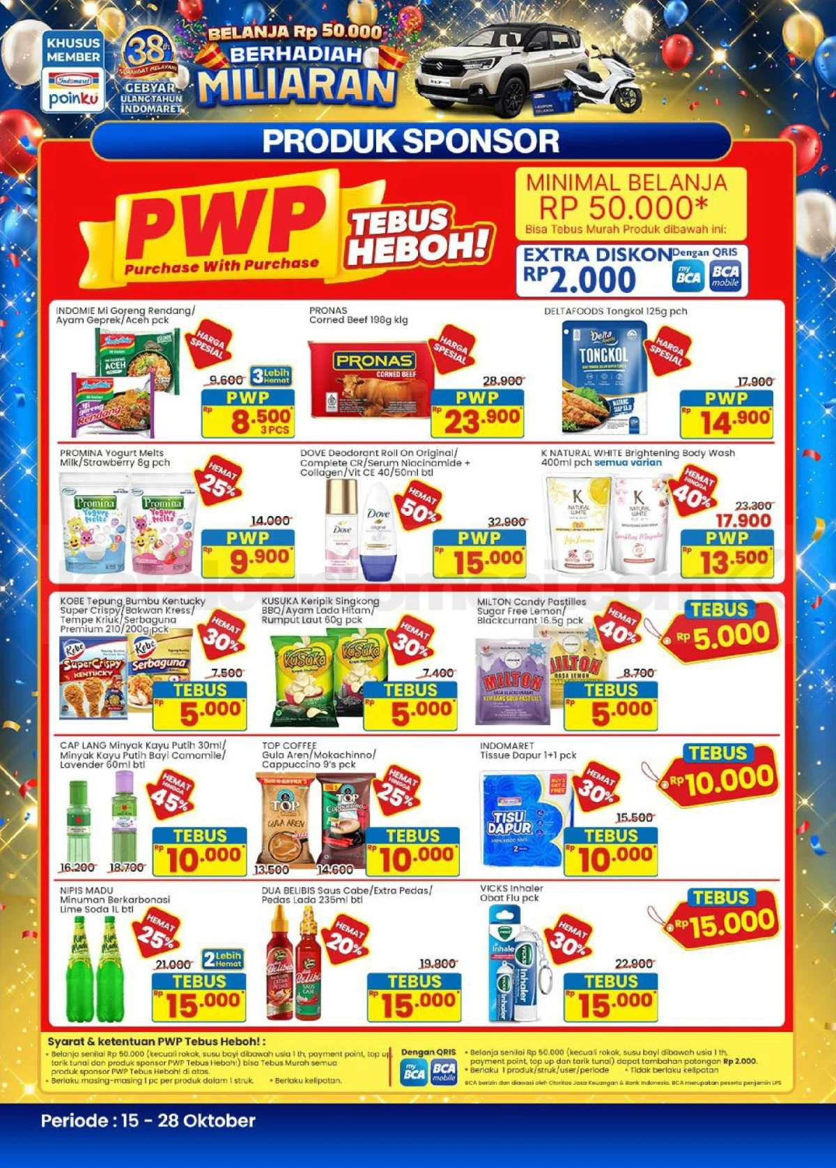 Indomaret: Tebus Murah Produk Pilihan, Belanja Rp 50rb!