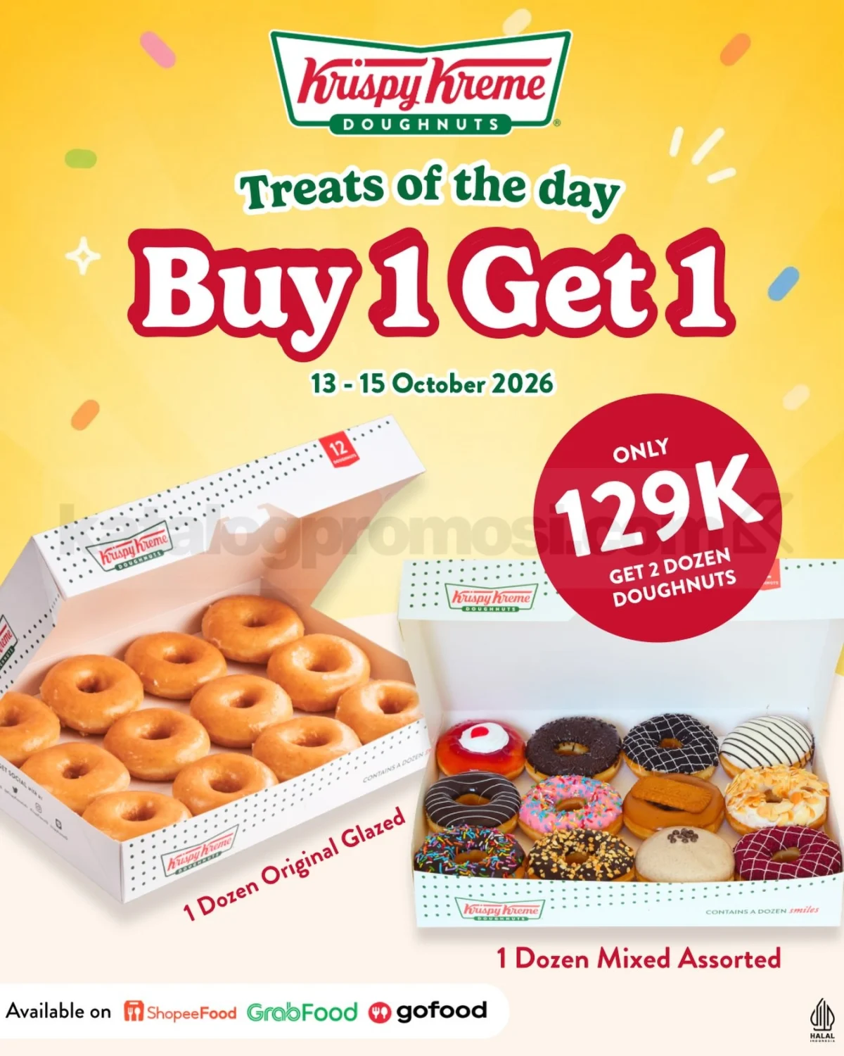 Krispy Kreme: Beli 1 Lusin Gratis 1 Lusin, Promo Akhir Pekan!
