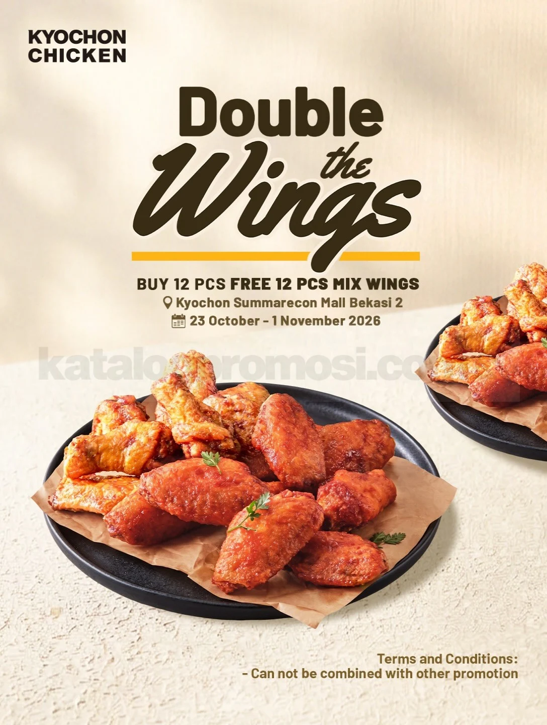 Kyochon: Promo Double Wings di Summarecon Bekasi 2