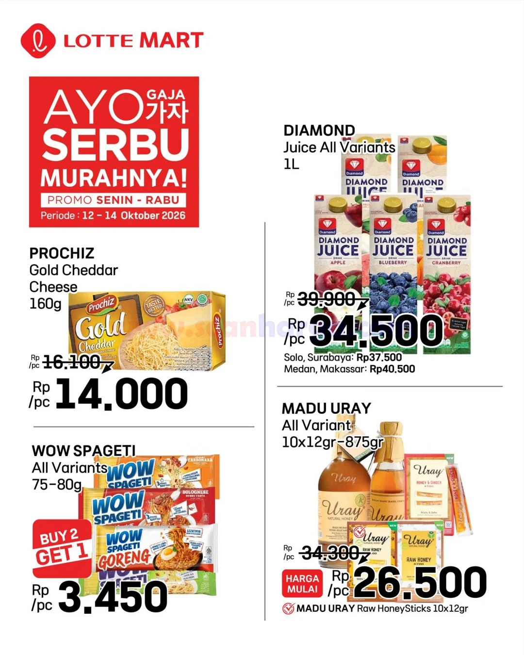 LOTTEMART SERBU Promo Weekday Hemat 12-14 Okt 2026