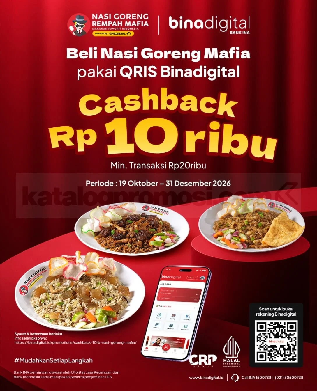 Nasgor Mafia & QRIS Binadigital: Cashback Rp10.000 Menanti!