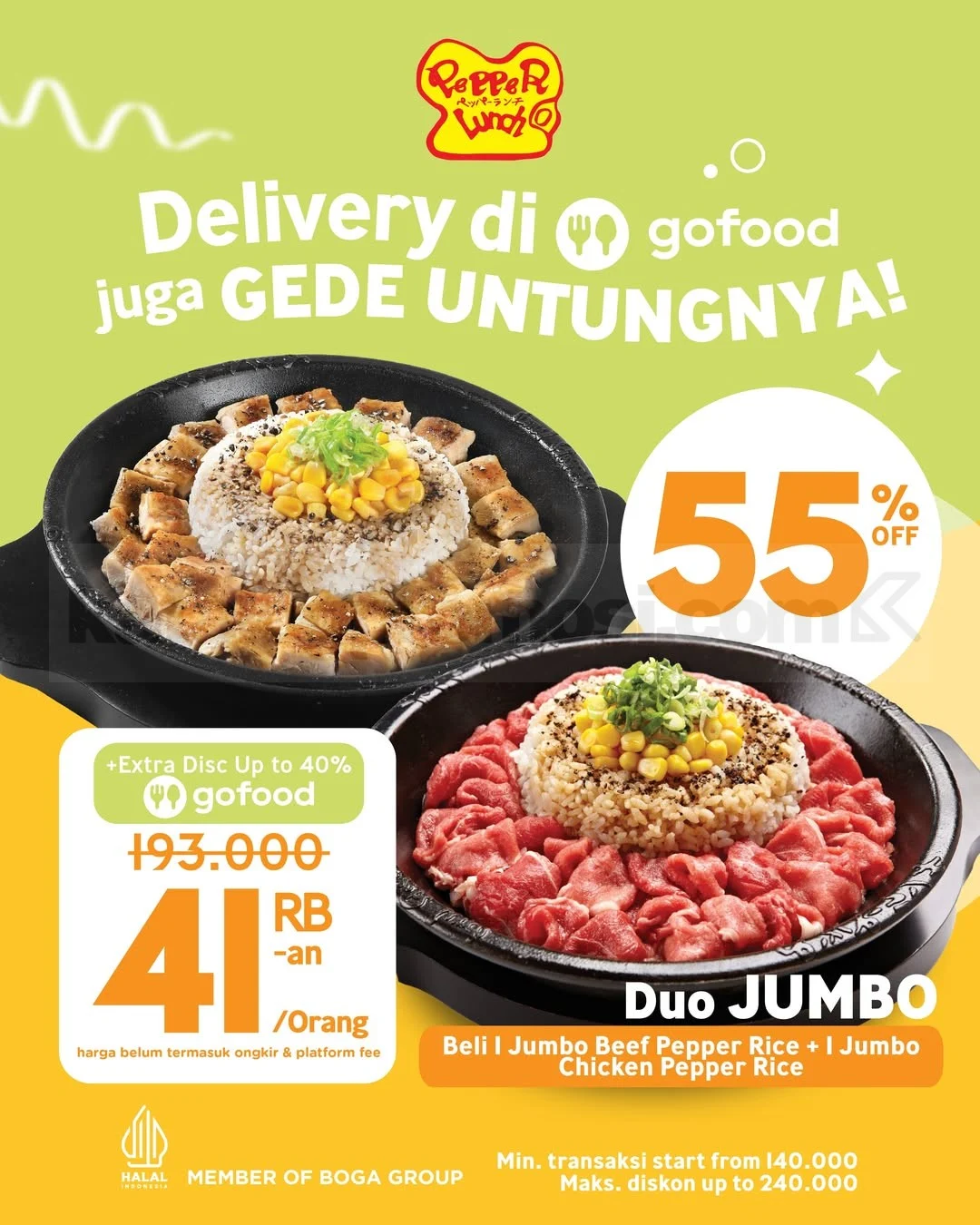 Pepper Lunch Delivery Tawarkan Diskon Hingga 55%