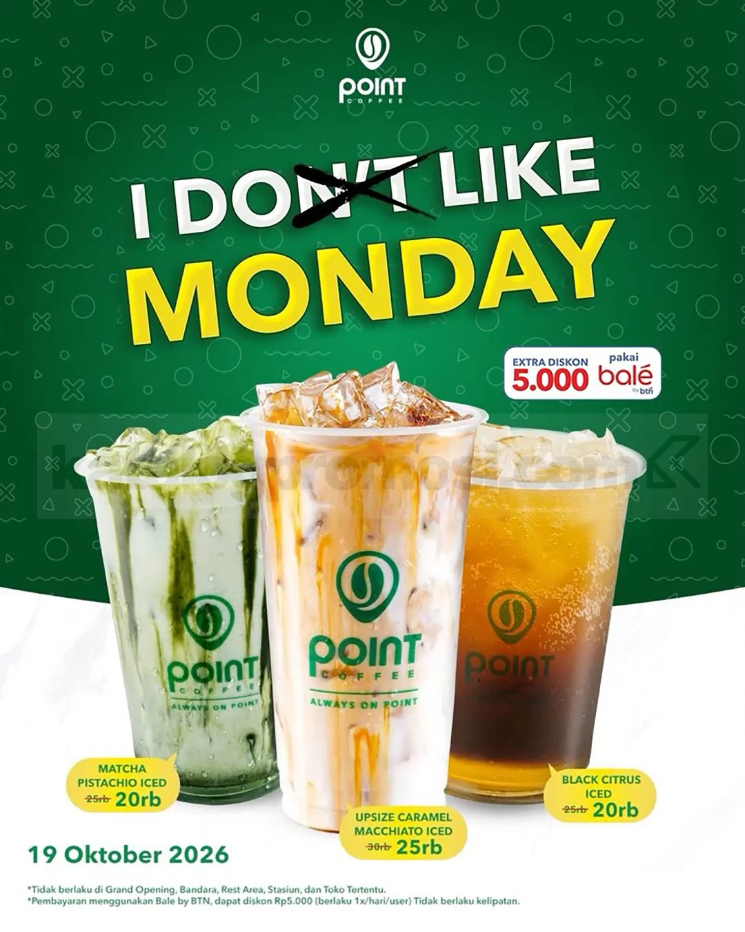 Point Coffee 'I Like Monday': Senin Ceria Mulai Rp 20 Ribu