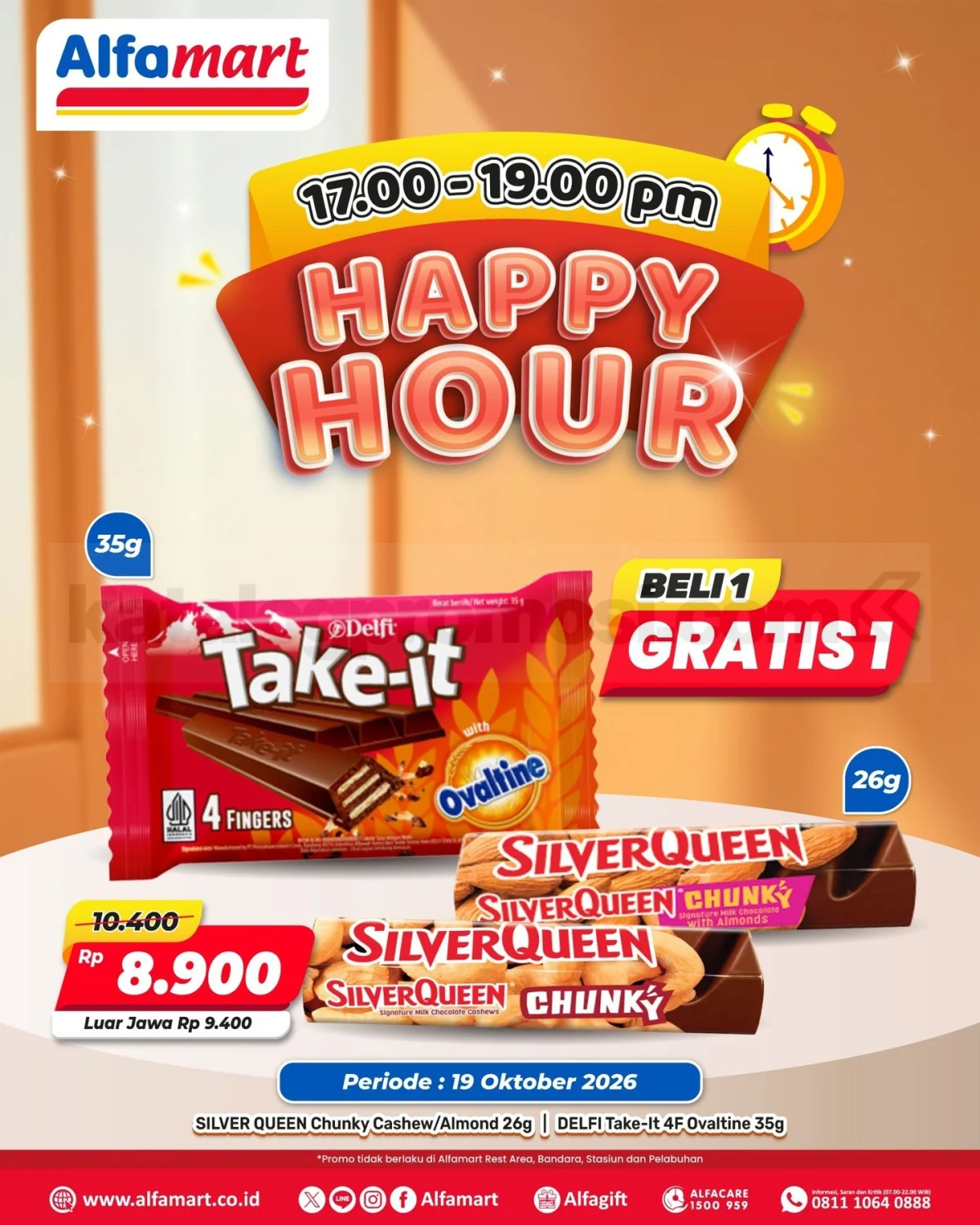 Promo Alfamart Happy Hour: Cokelat Murah 19 Okt!
