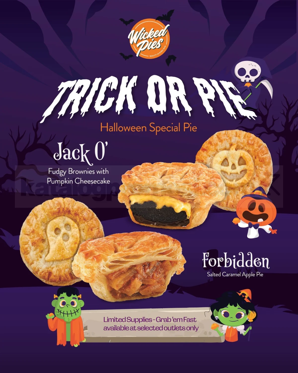 Promo Halloween: 2 Pie Spesial Wicked Pies Hanya Rp68.000!