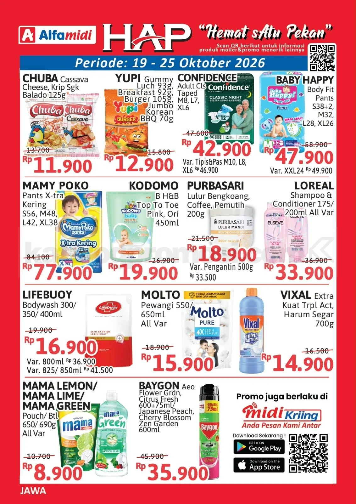 Promo HAP Alfamidi: Hemat Seminggu Penuh 19-25 Oktober 2026