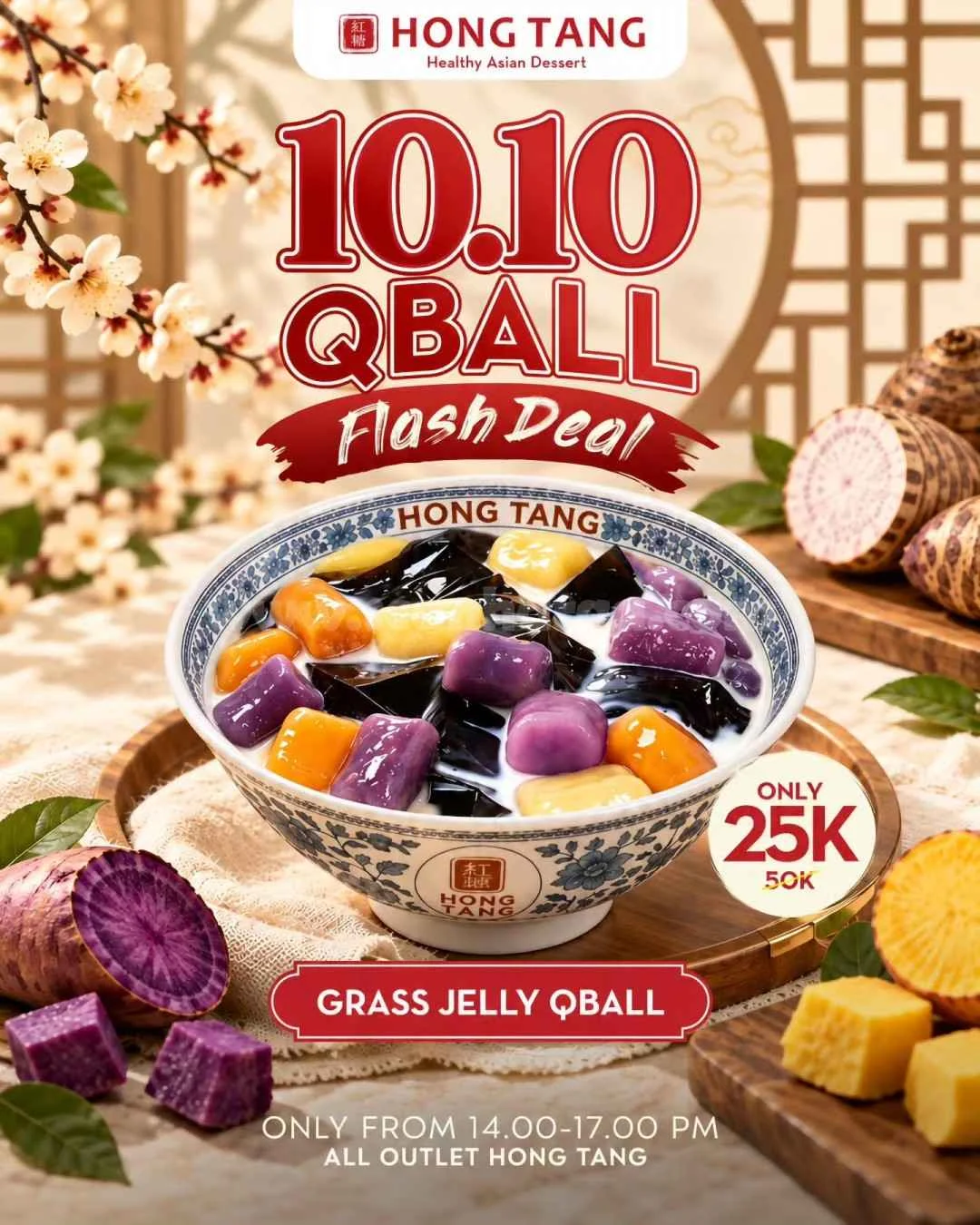 Promo Hong Tang 10.10: QBall Flash Deal Rp20.000 di Seluruh Outlet