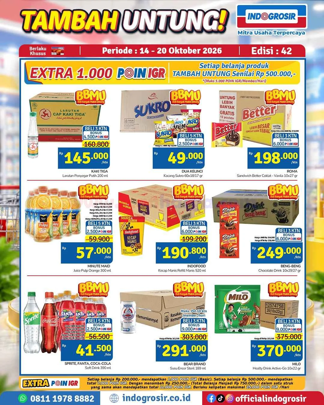 Promo Indogrosir: Tambah Untung 14-20 Okt 2026