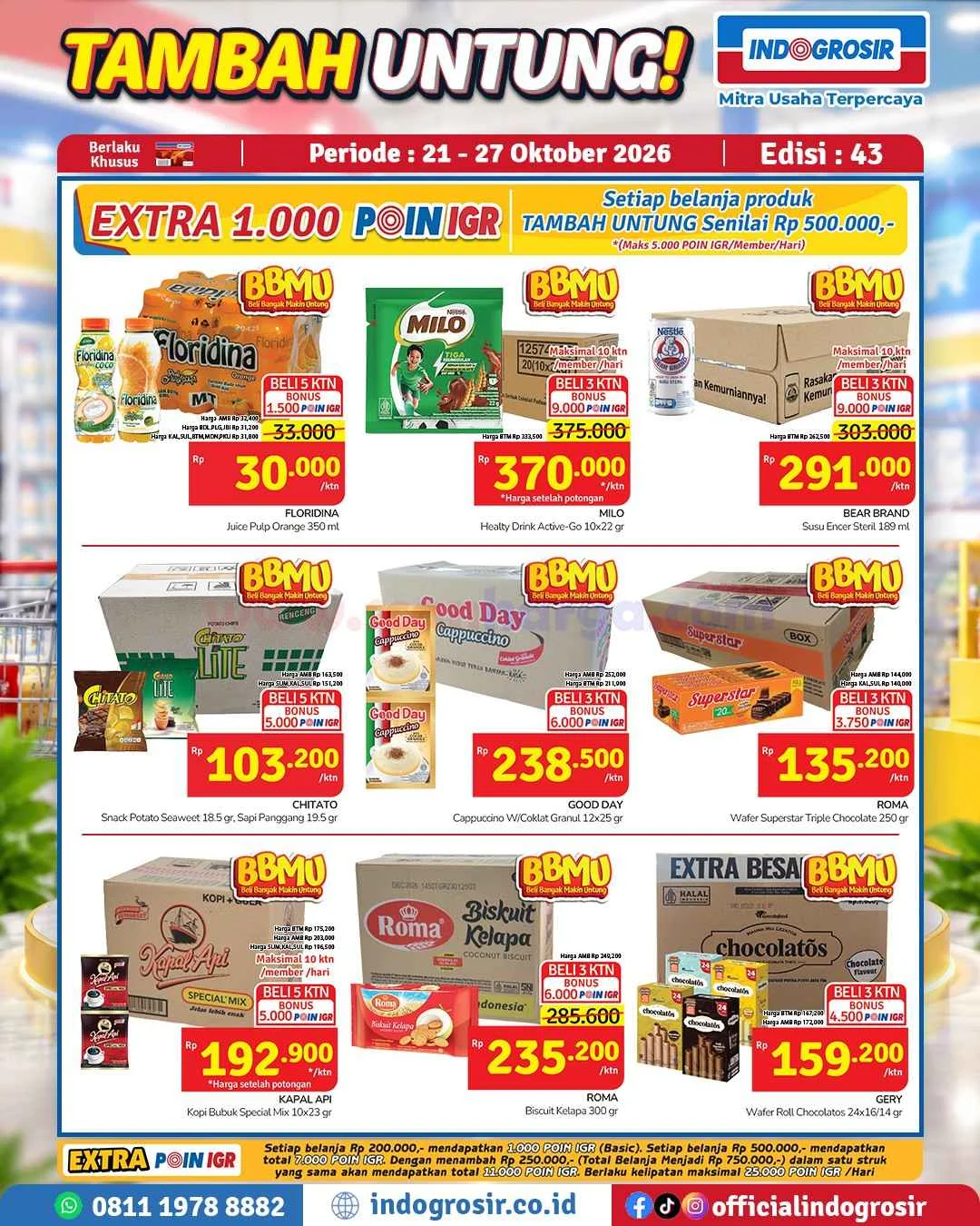 Promo Indogrosir: Tambah Untung 21-27 Okt 2026
