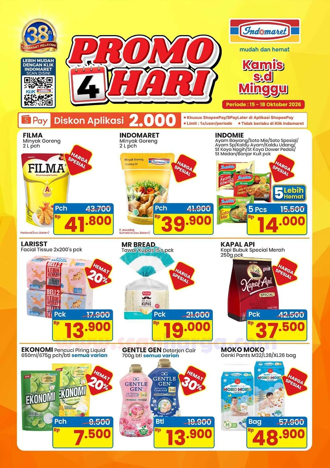 Promo Indomaret: Hemat 4 Hari Spesial 15-18 Oktober 2026