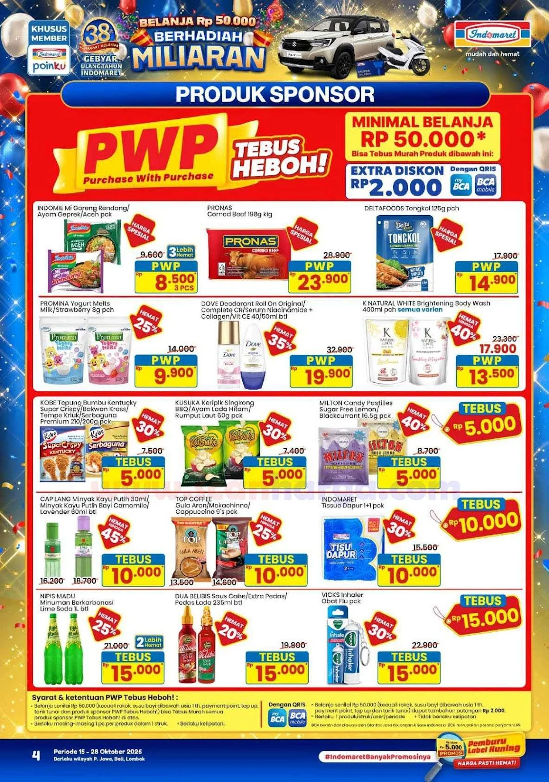Promo Indomaret Tebus Murah: Belanja Hemat 15-28 Oktober 2026