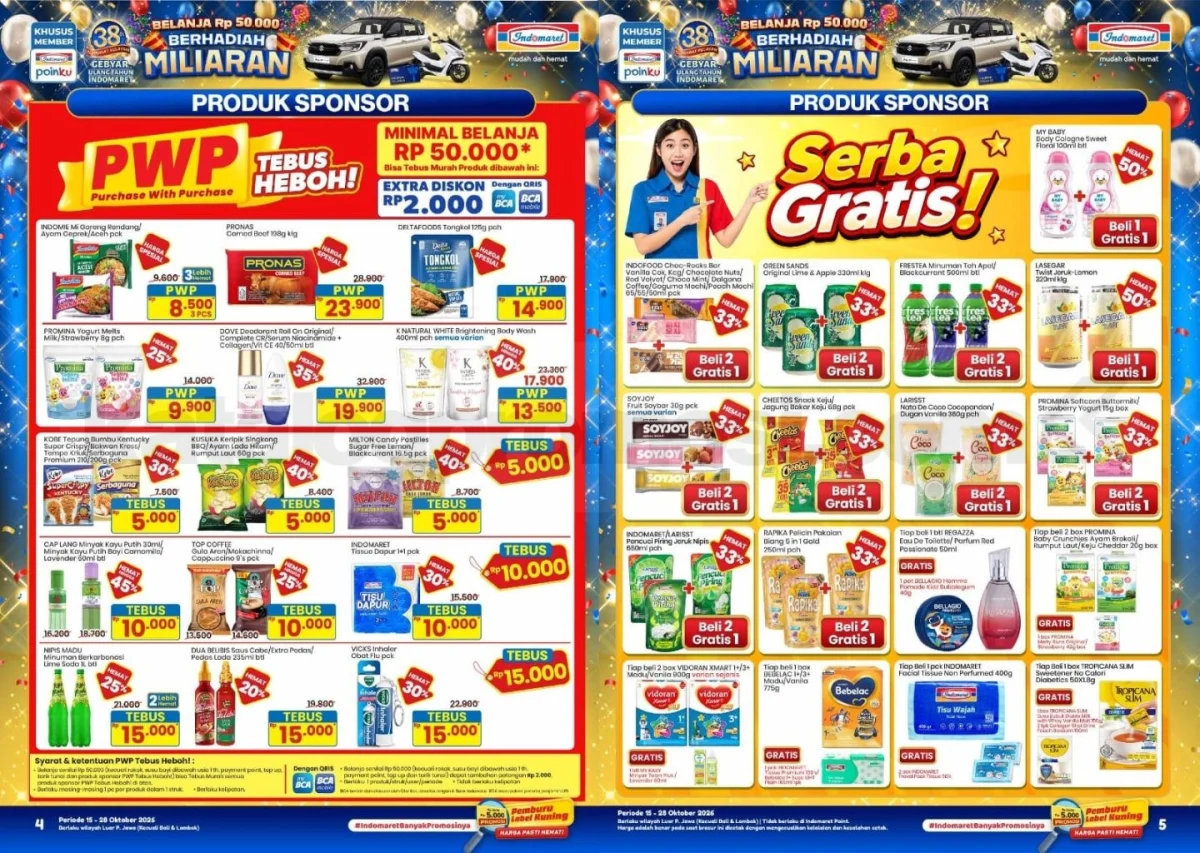 Promo Indomaret Terbaru: Diskon Heboh 15-28 Oktober 2026