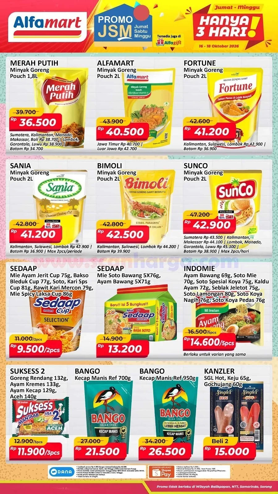Promo JSM Alfamart 16-18 Okt 2026: Belanja Hemat Weekend!
