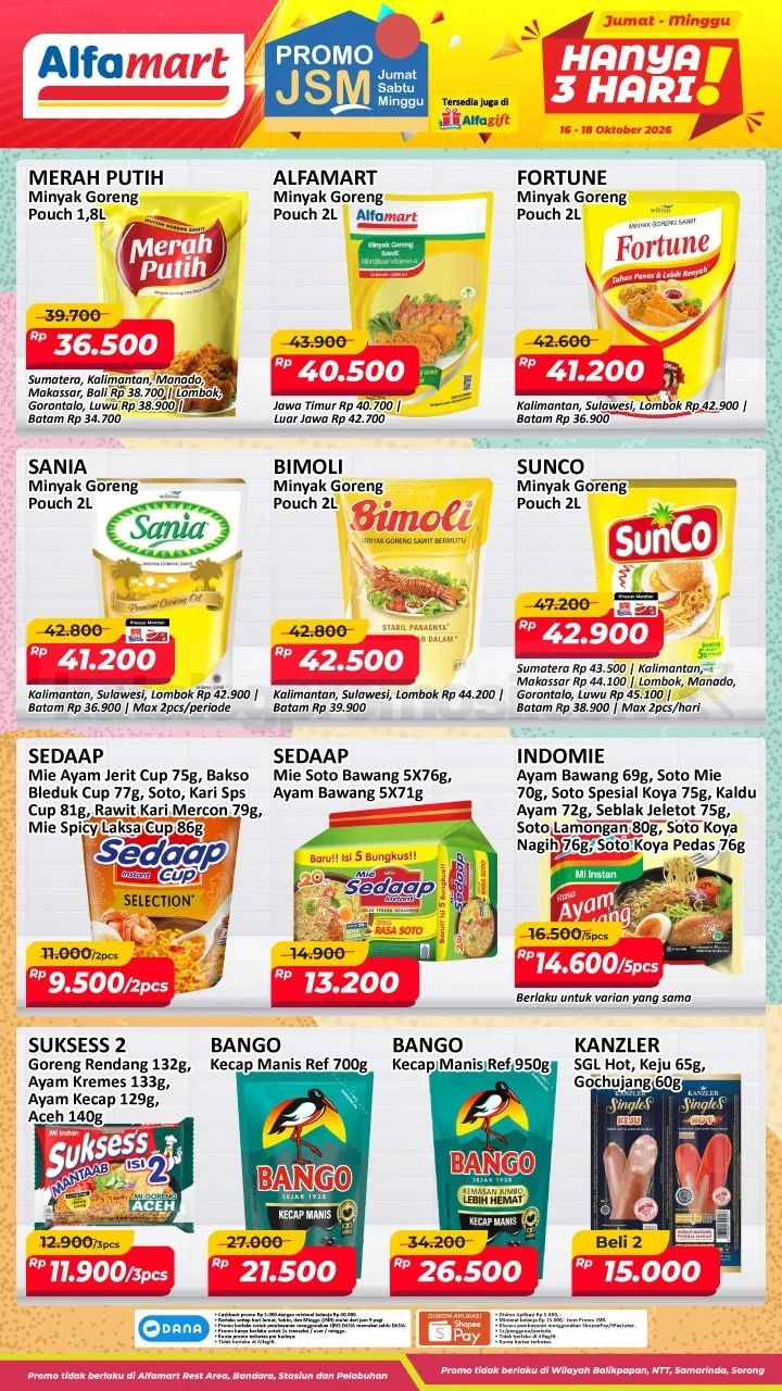 Promo JSM Alfamart: Diskon Heboh 16-18 Oktober 2026!