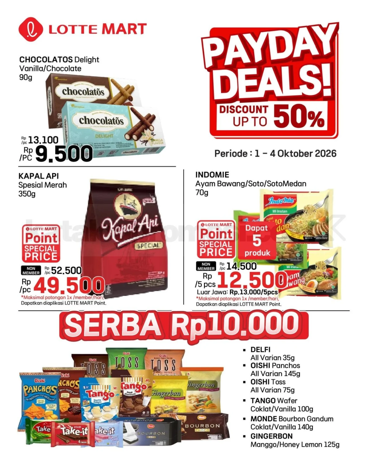 Promo JSM LotteMart: Diskon Heboh 1-4 Oktober 2026