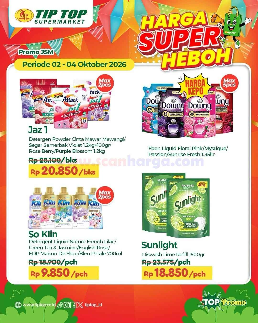 Promo JSM TIPTOP 2-4 Oktober: Belanja Akhir Pekan Makin Hemat!