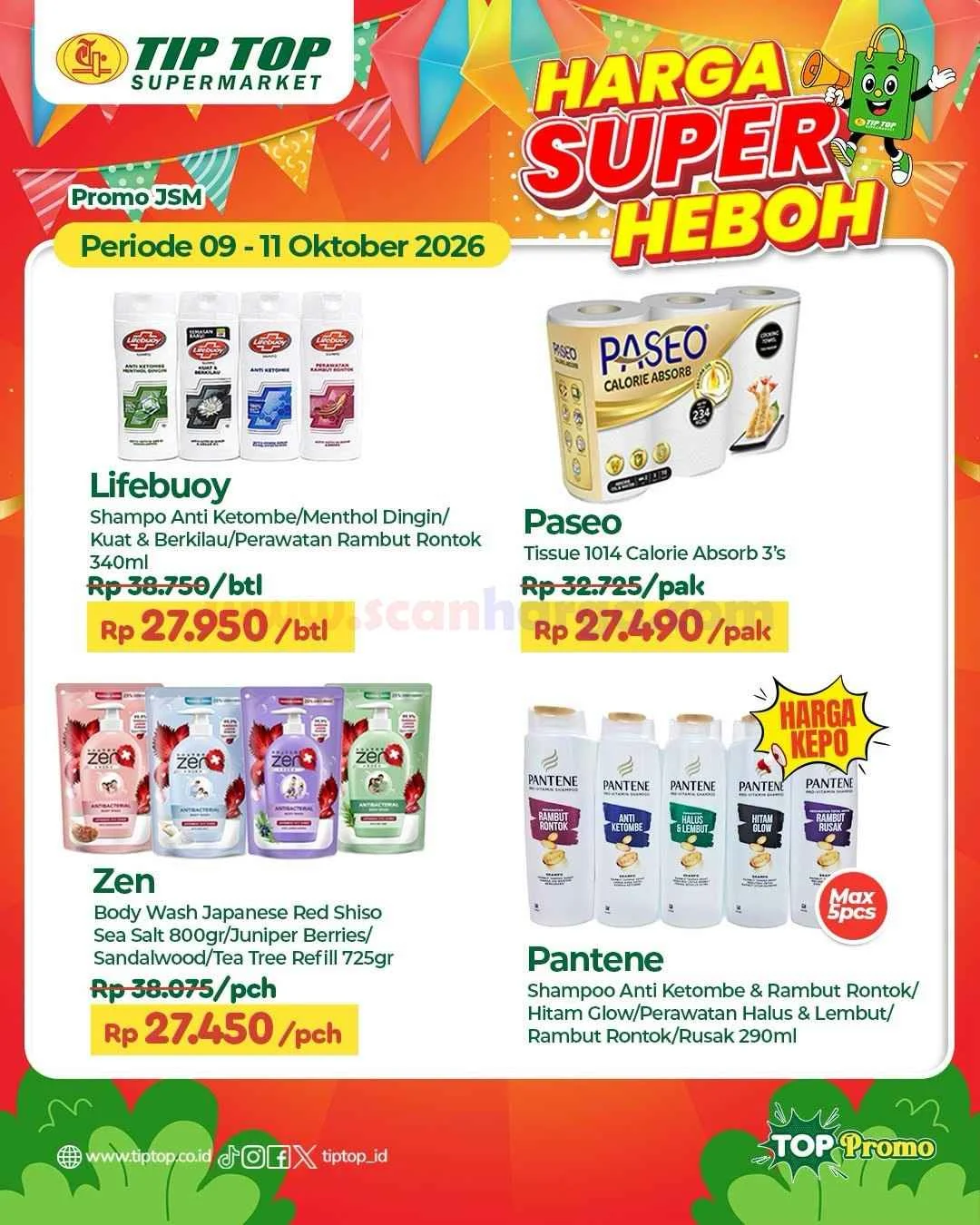 Promo JSM TIPTOP Akhir Pekan 9-11 Oktober 2026: Banjir Diskon Kebutuhan Rumah Tangga
