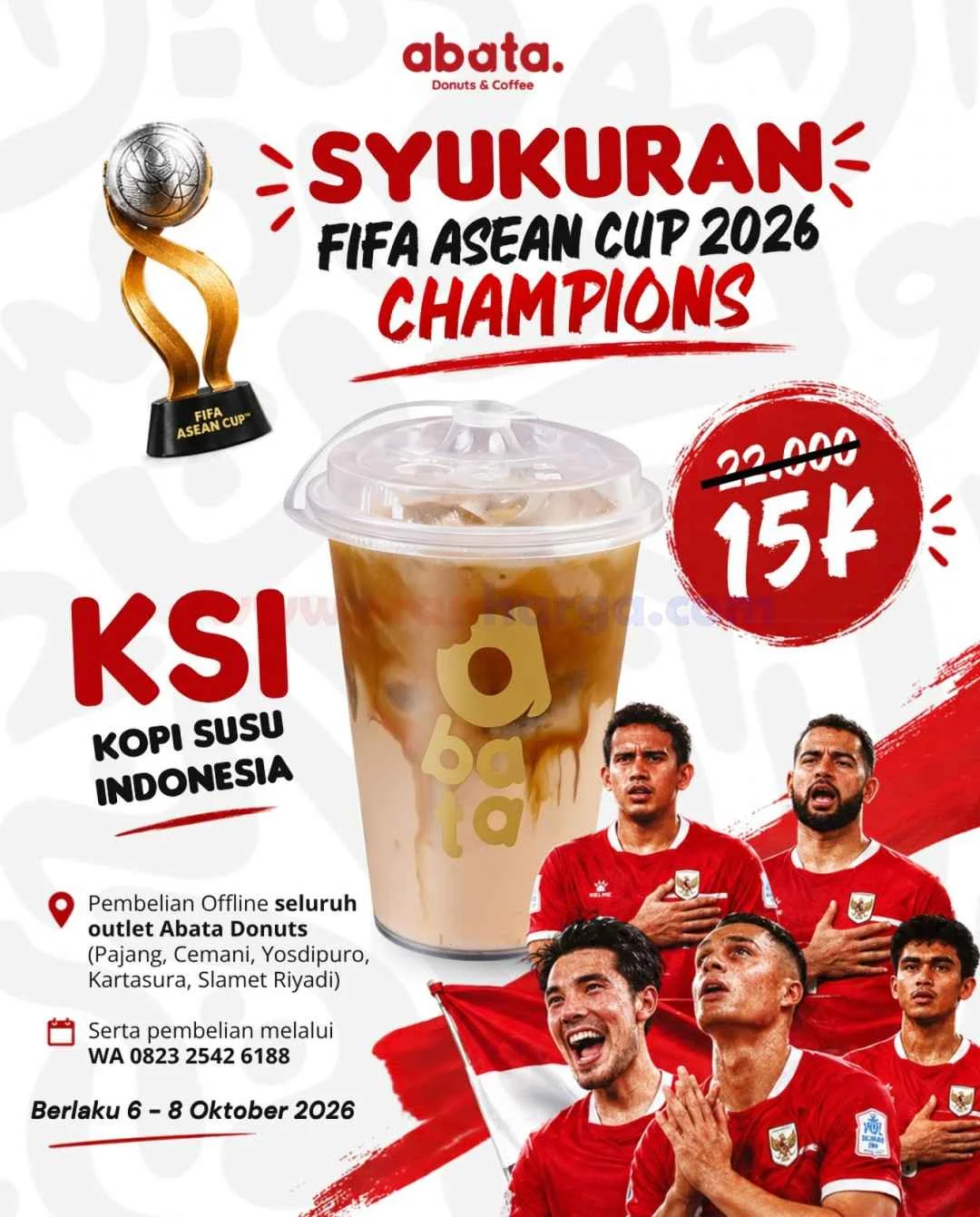 Promo Kopi Susu Abata Donuts Rp 15.000 Rayakan Kemenangan ASEAN