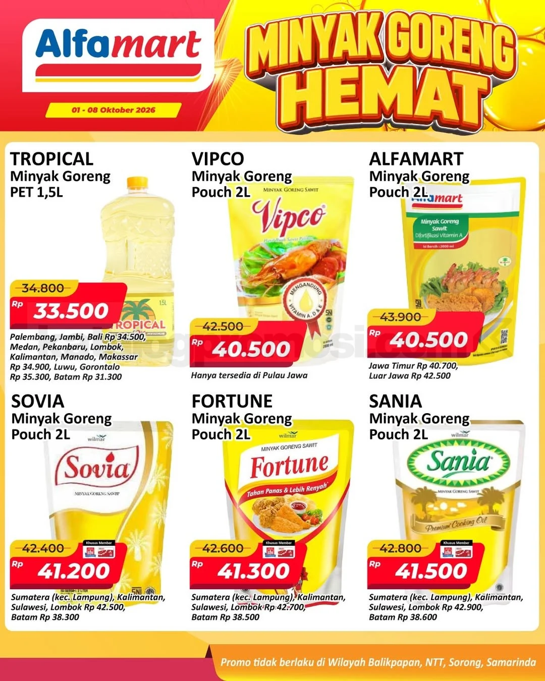 Promo Minyak Goreng Alfamart: Diskon Spesial 1-8 Oktober 2026
