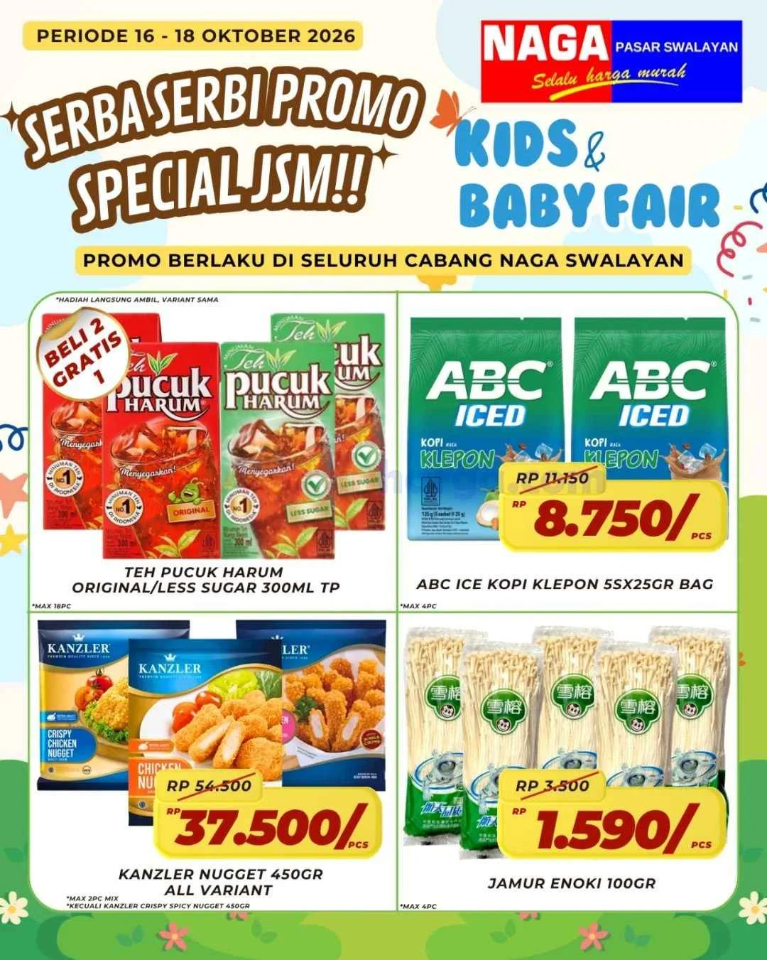 Promo Naga Swalayan: Hemat Akhir Pekan 16-18 Oktober 2026