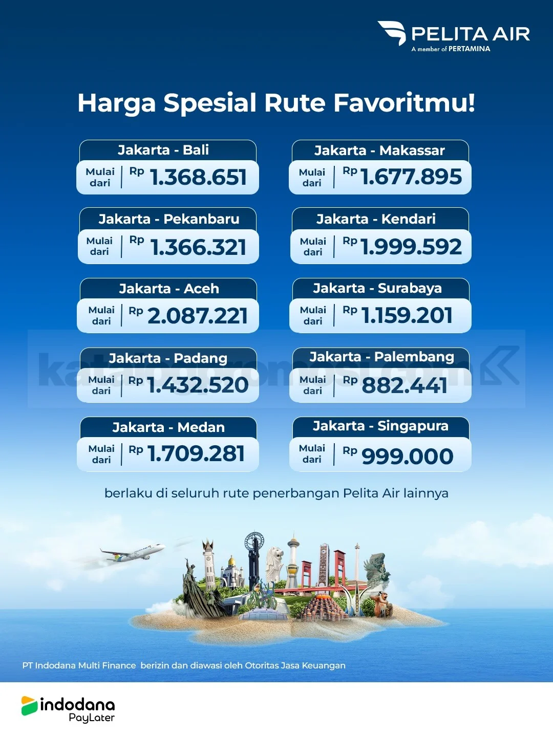 Promo Pelita Air: Tiket Mulai Rp800 Ribu, Diskon Rp450 Ribu