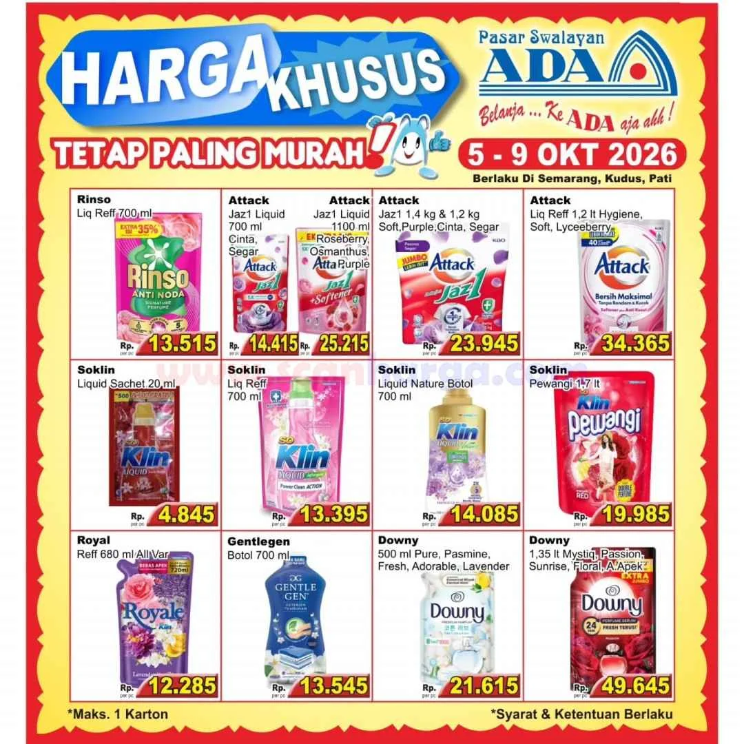 Promo Spesial Ada Swalayan Weekday: Diskon Menggiurkan 5-9 Oktober 2026