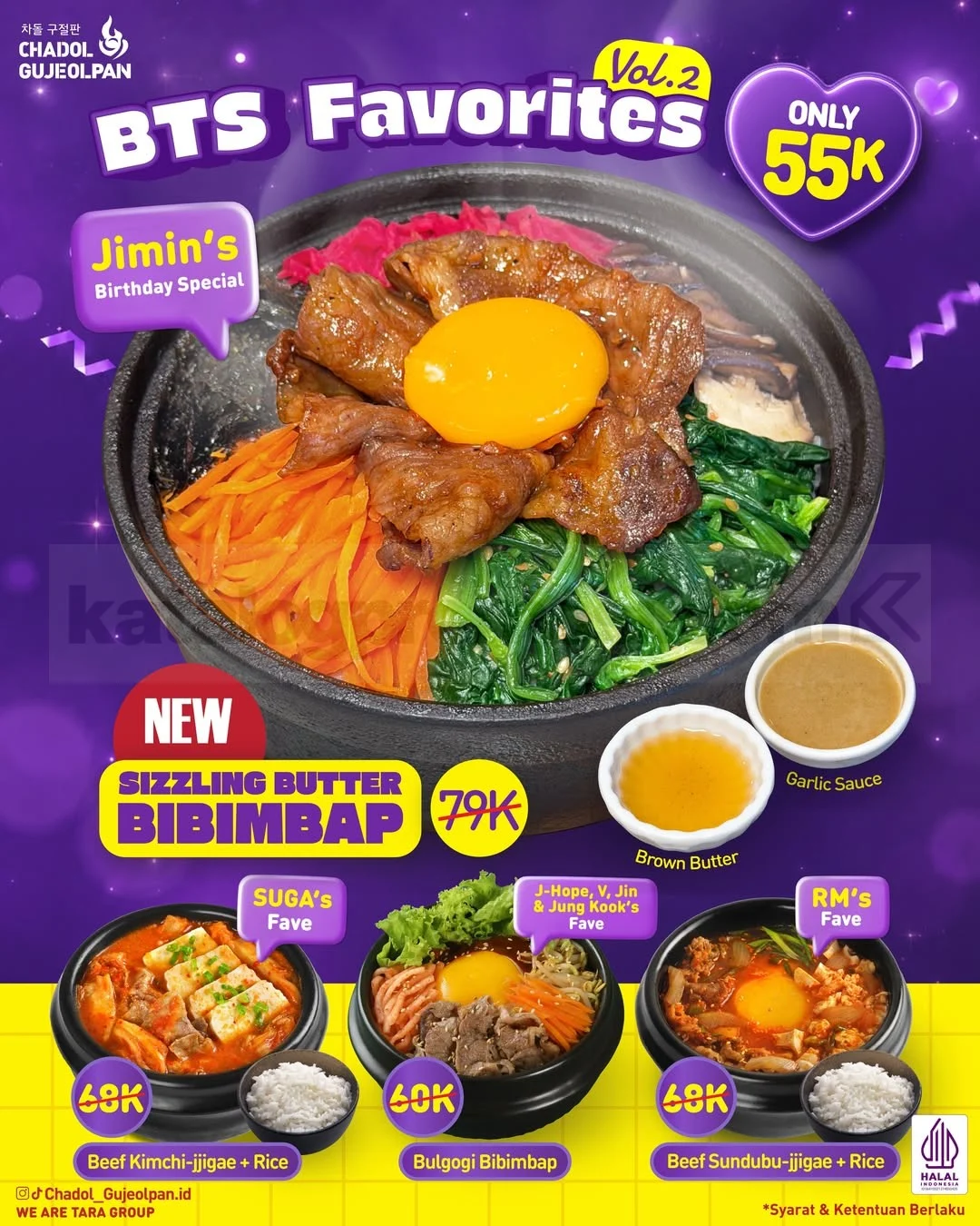 Promo Spesial BTS di Chadol Gujeolpan: Rayakan Ultah Jimin Rp55.000