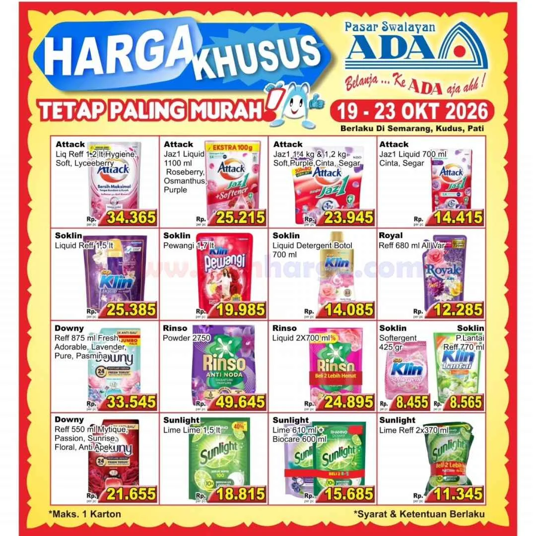 Promo Spesial Weekday Ada Swalayan: Harga Miring 19-23 Okt 2026!
