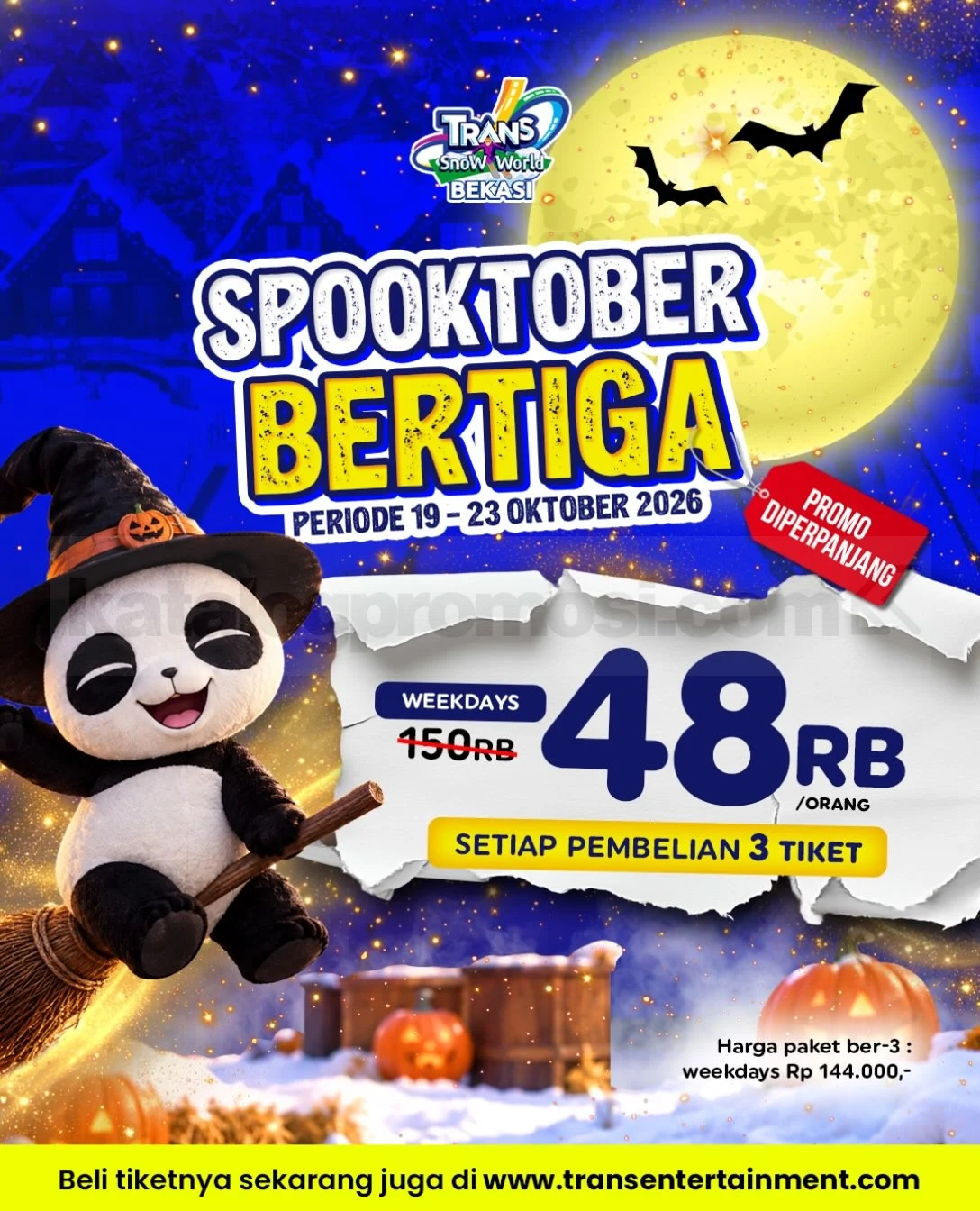 Promo Spooktober Trans Snow World Bekasi: Main Salju Hemat Bertiga!