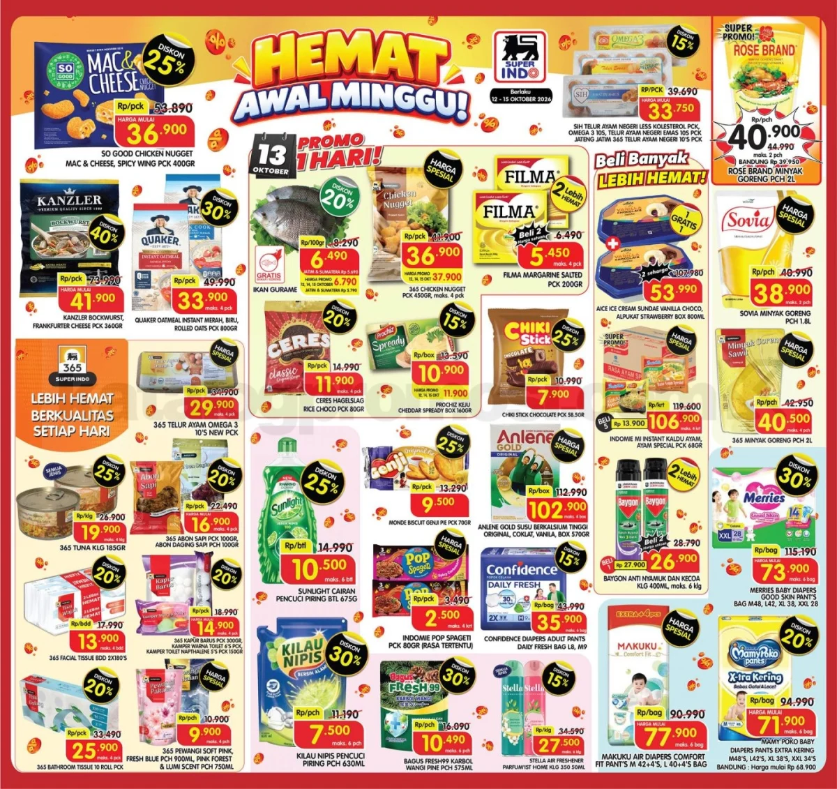 Promo Super Indo Weekday 12-15 Okt 2026: Belanja Hemat Makin Seru!